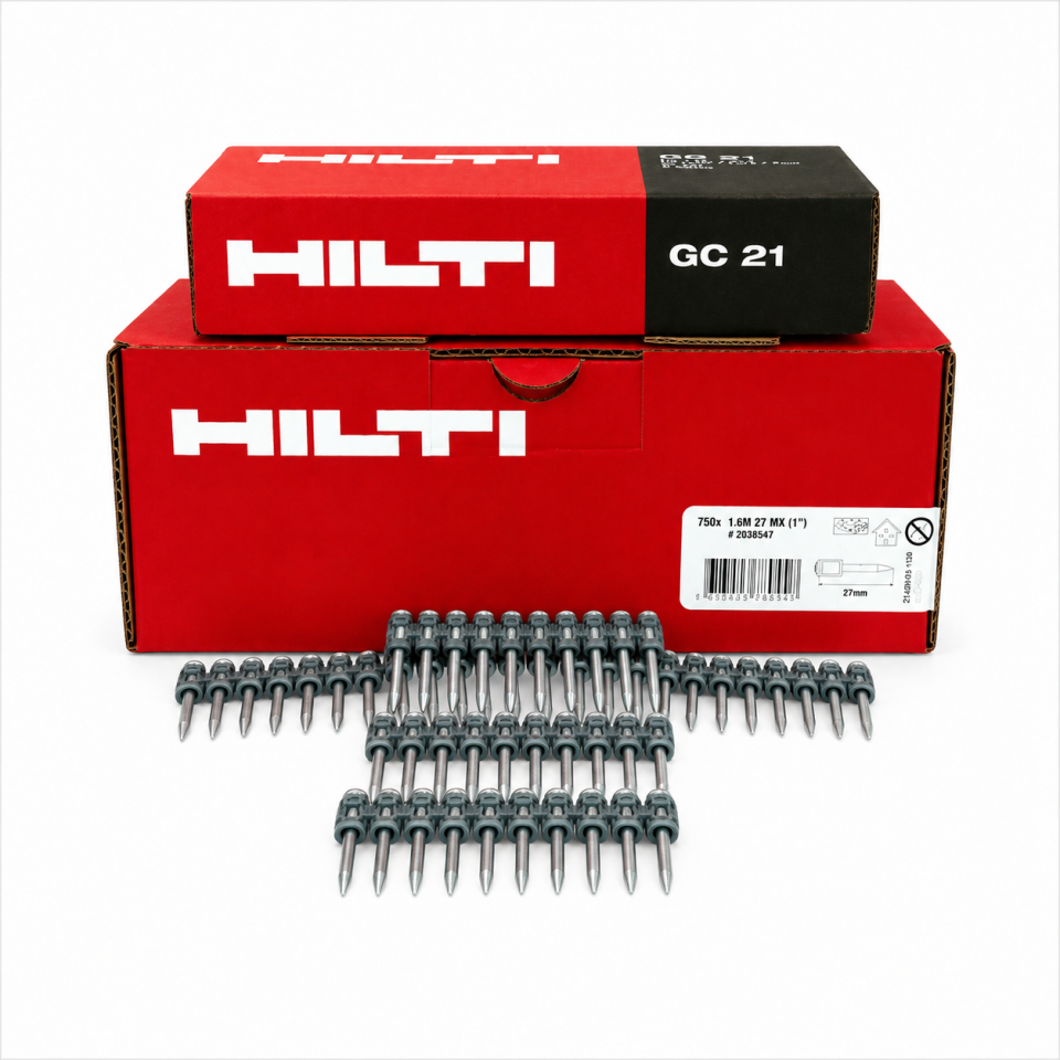 HİLTİ 750 ADET X-GN 27 MX BETON ÇİVİLERİ (ŞERİTLİ) ( GAZ DAHİL )