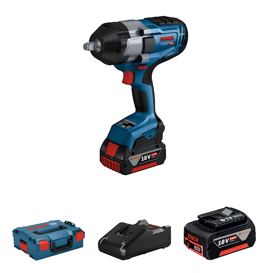 Bosch GDS 18V-1000 Çift Akülü 5 Ah Darbeli Somun Sıkma Makinesi
