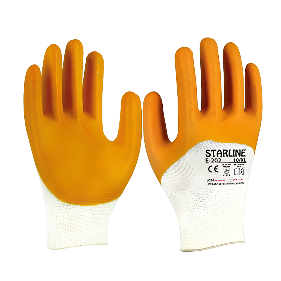 Starline E-202 Nitril Eldiven Sarı Xl-10 Beden 1 Paket:12 Çift Sarı