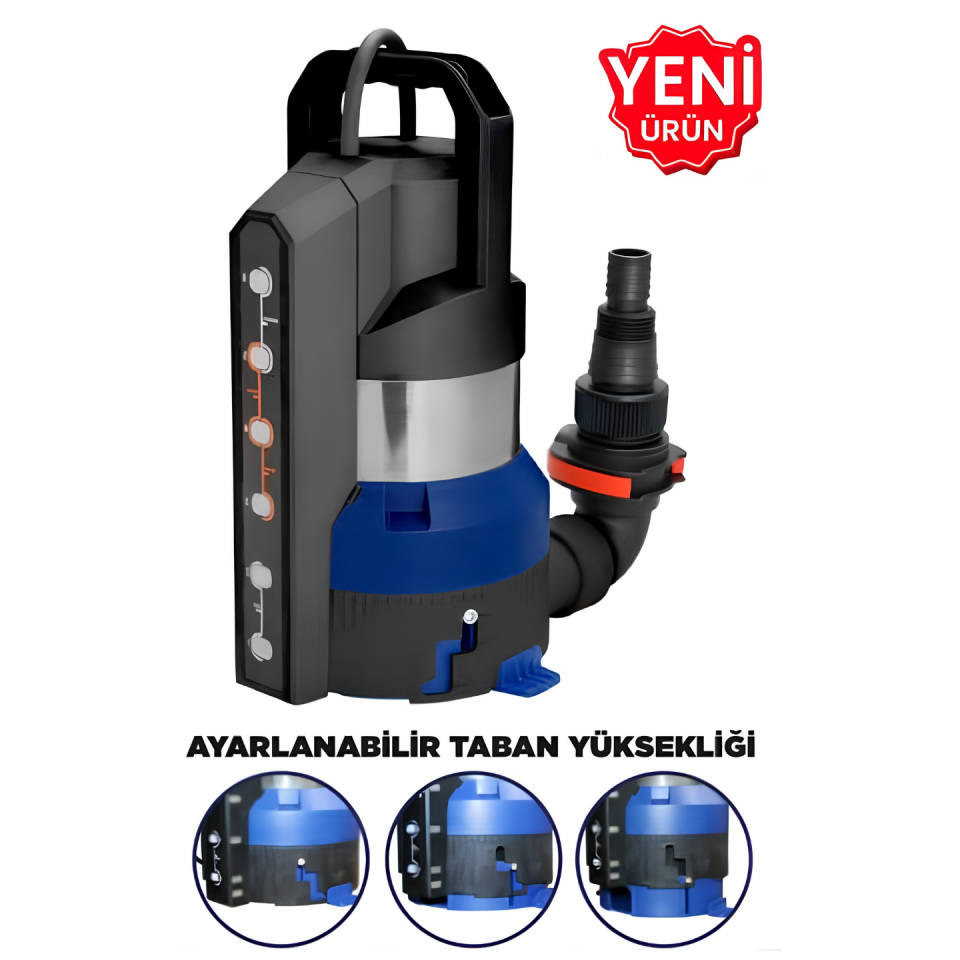 İBELTECH Q750B 750W 1 HP Akıllı Paslanmaz Dalgıç Pompa