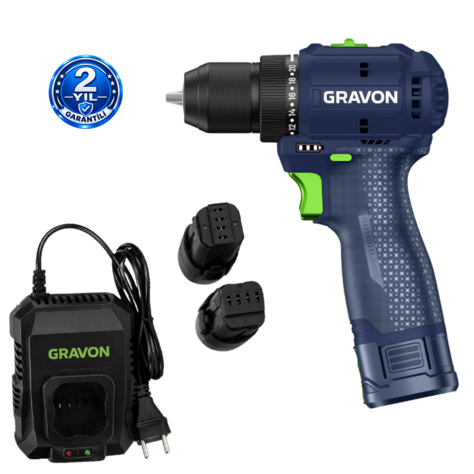 Gravon GR8006 16V 55 Nm Kömürsüz Şarjlı Matkap