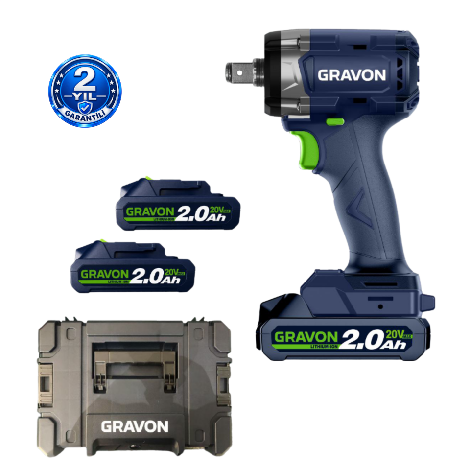 Gravon GR8114 20V 285 Nm Şarjlı Somun Sökme