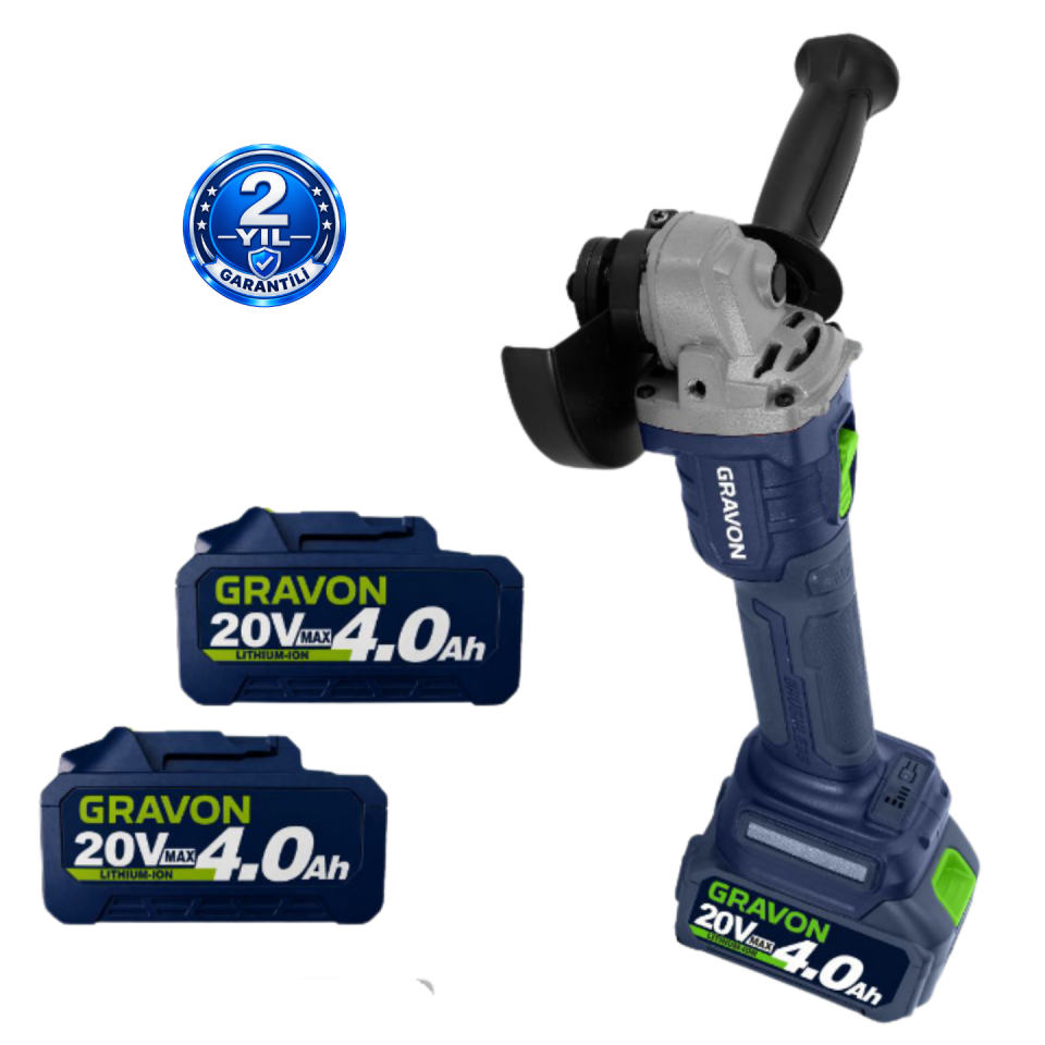 Gravon GR8401 20V 125 mm Şarjlı Köşe Taşlama