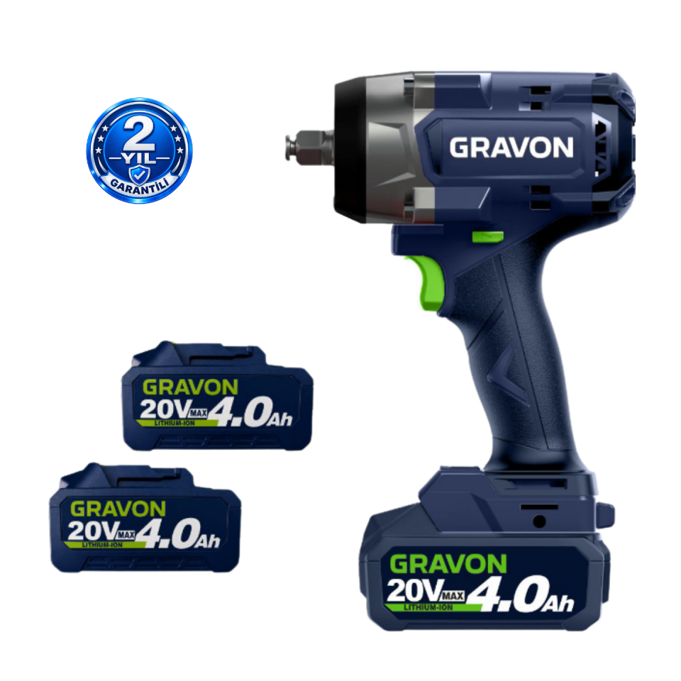 Gravon GR8203 20V 1100 Nm Şarjlı Somun Sökme