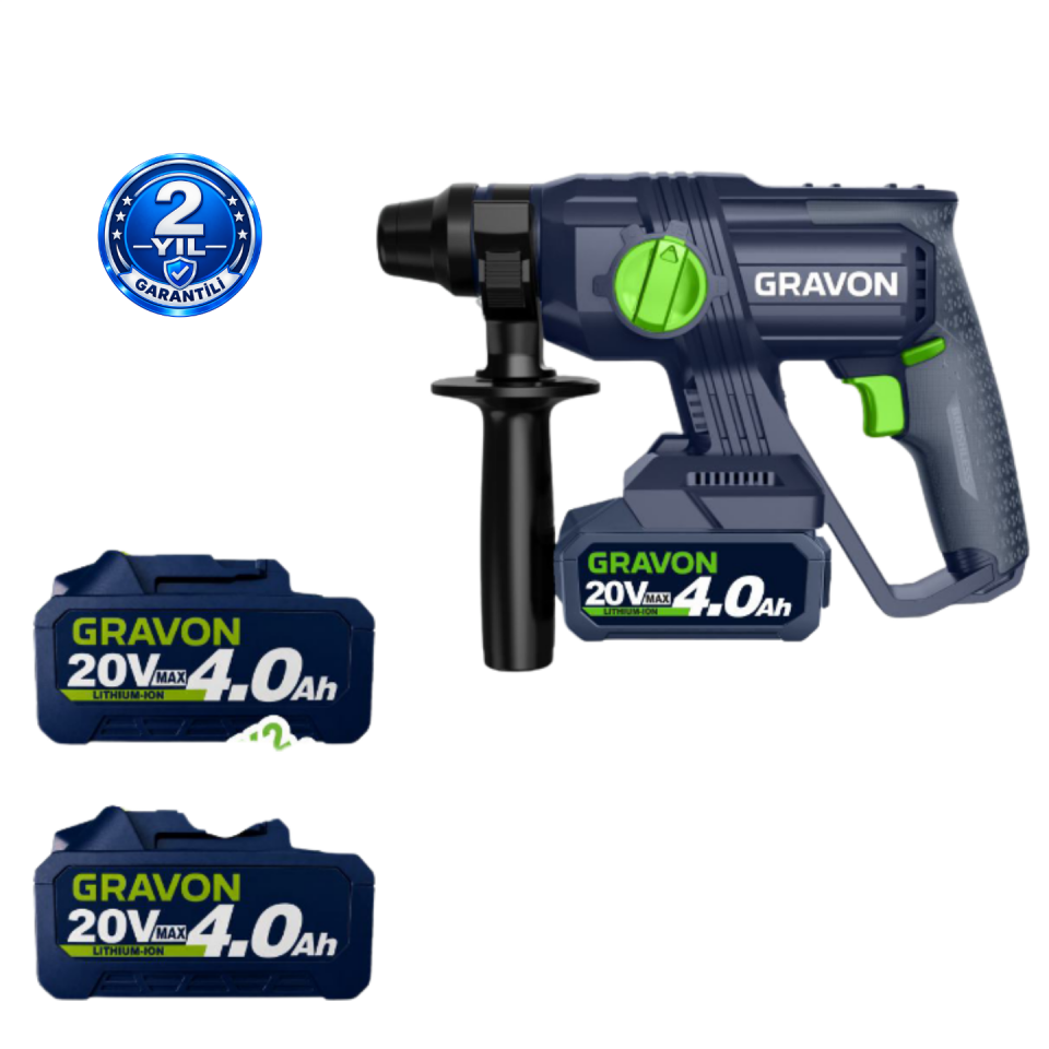 Gravon GR8301 20V 22 mm Şarjlı Kırıcı Delici Matkap