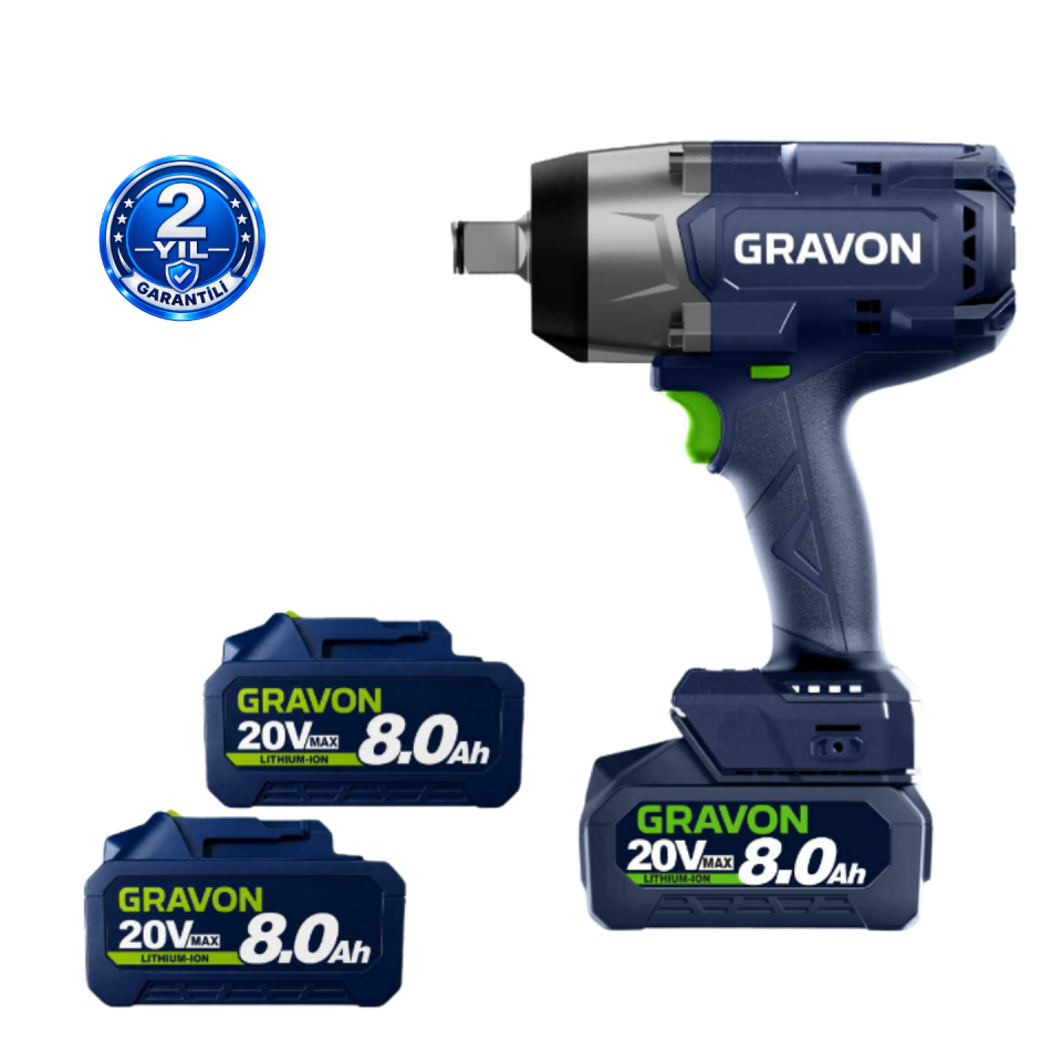 Gravon GR8204 20V 2000 Nm Şarjlı Somun Sökme