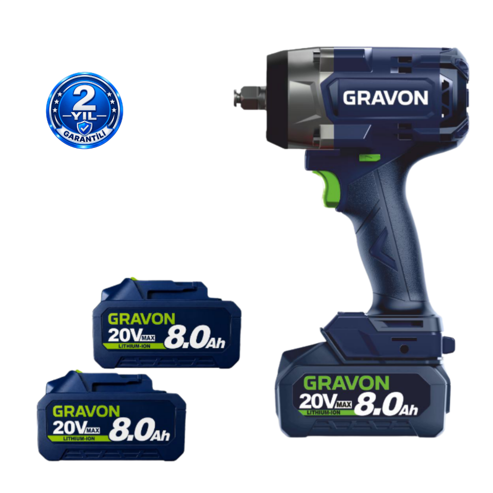 Gravon GR8205 20V 2600 Nm Şarjlı Somun Sökme