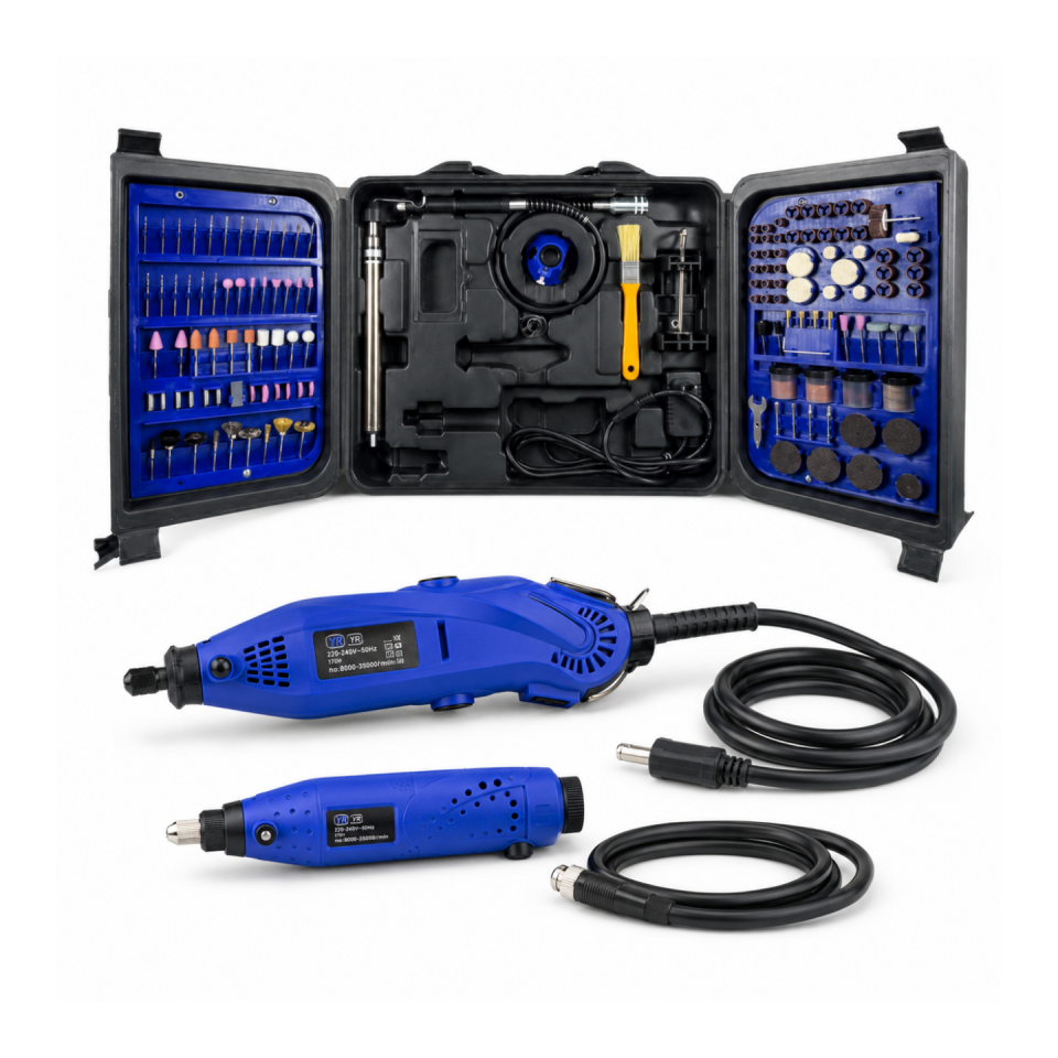 İBELTECH IBL-PGS350 130W 350 Parça Çantalı İki Makineli Gravür Seti