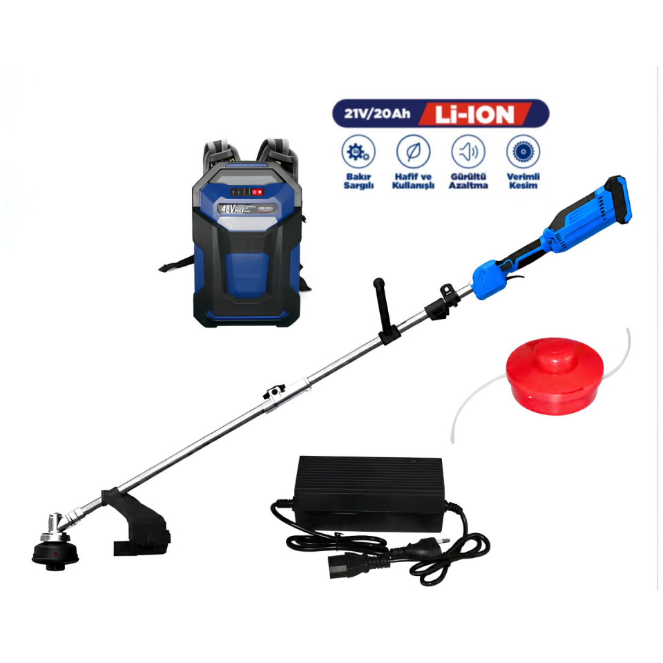 Ibeltech YPT-GCJ03 Akülü Çim Biçme Makinesi 21V 20Ah