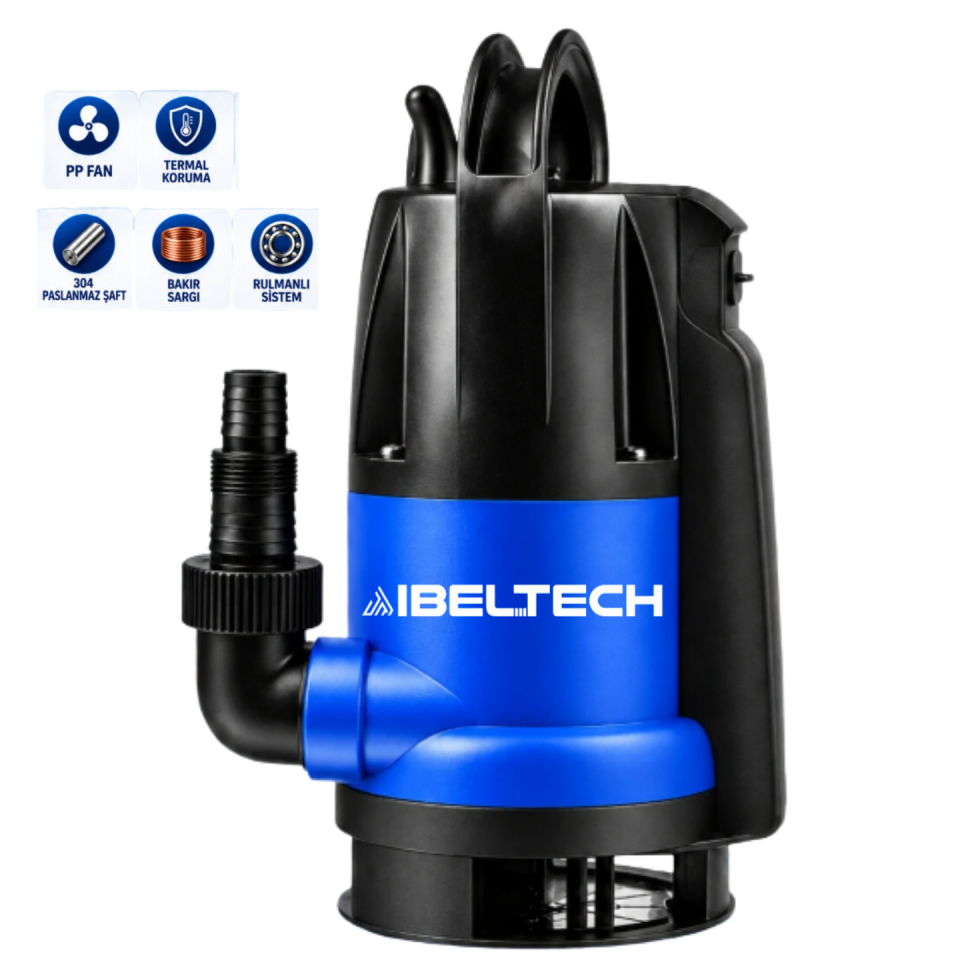 Ibeltech QSB-JH-400B11 400W Gizli Şamandıralı Plastik Dalgıç Pompa (0,50 HP)