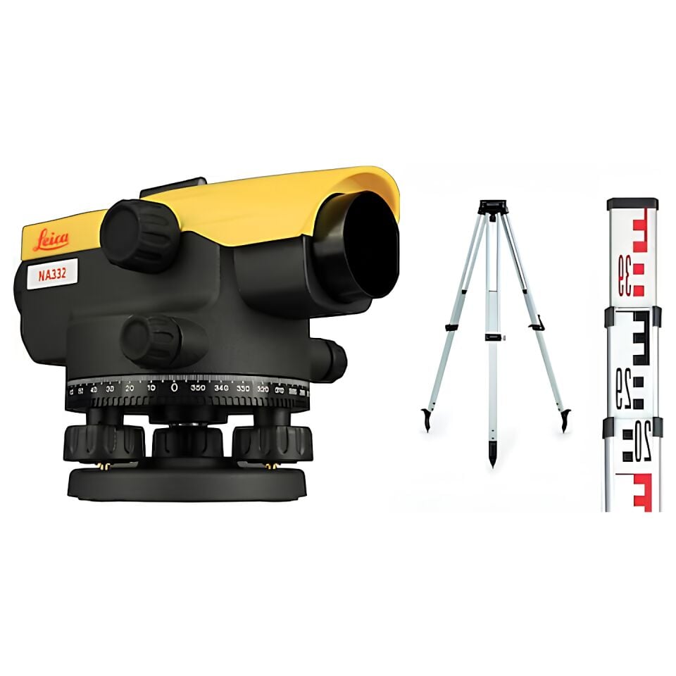 Leica NA332 Set Optik Nivo 32x Tripod ve 5 m Mira